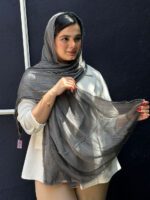 شال حریر میله ای دخترونه شال مادام بلا