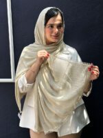 شال حریر میله ای دخترونه شال مادام بلا