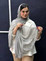 شال حریر میله ای دخترونه شال مادام بلا