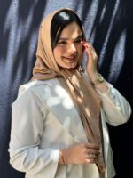 روسری ژاکارد تک رنگ ساده