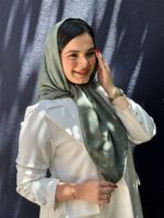 روسری ژاکارد تک رنگ ساده