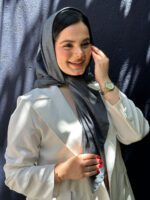 روسری ژاکارد تک رنگ ساده