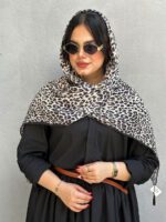 شال نخی برشکا طرح پلنگی مادام بلا