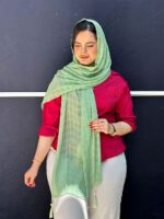 شال کریشه زنانه خنک تک رنگ مادام بلا
