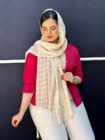شال کریشه زنانه خنک تک رنگ مادام بلا