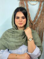 شال کریشه زنانه خنک تک رنگ مادام بلا
