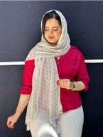 شال کریشه زنانه خنک تک رنگ مادام بلا