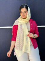 شال کریشه زنانه خنک تک رنگ مادام بلا