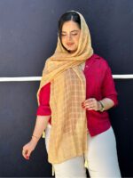 شال کریشه زنانه خنک تک رنگ مادام بلا