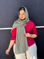 شال کریشه زنانه خنک تک رنگ مادام بلا
