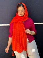 شال کریشه زنانه خنک تک رنگ مادام بلا