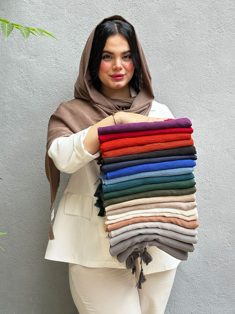 شال نخی تک رنگ زنانه نک مادام بلا