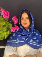 شال نخی طرح پاپیون
