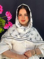 شال نخی طرح پاپیون