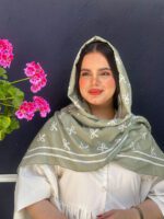 شال نخی طرح پاپیون