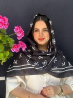 شال نخی طرح پاپیون