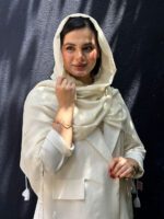 شال نخی کنفی تک رنگ زنانه