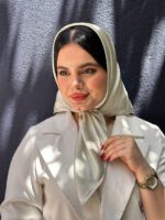 مینی اسکارف ساتن تک رنگ