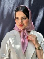 مینی اسکارف ساتن تک رنگ