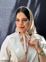 مینی اسکارف ساتن تک رنگ