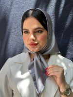 مینی اسکارف ساتن تک رنگ