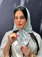 مینی اسکارف مارک آبی نخی