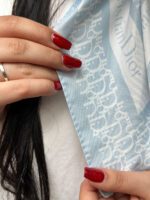 مینی اسکارف مارک آبی نخی