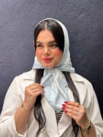 مینی اسکارف مارک آبی نخی
