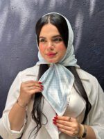 مینی اسکارف مارک آبی نخی