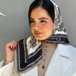 مینی اسکارف نخی طرحدار دیور