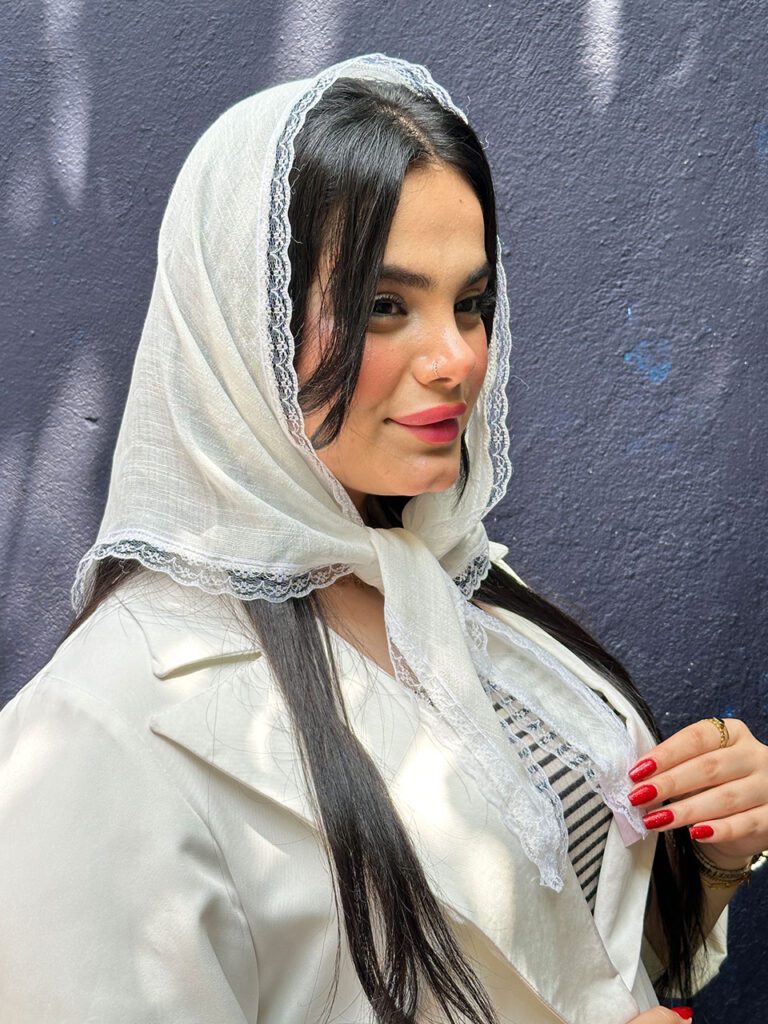 روسری سه گوش نخی اسلپ