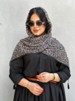 شال نخی برشکا طرح پلنگی مادام بلا