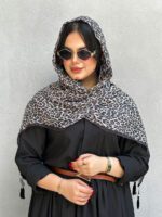 شال نخی برشکا طرح پلنگی مادام بلا