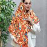 روسری نخی کجرا طرحدار