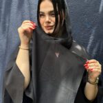 شال حریر مشکی مادام بلا