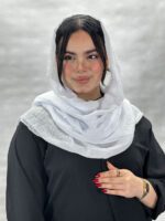 شال نخ پنبه سفید