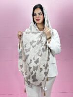 شال نخی طرح پروانه برشکا
