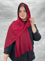 شال نخی کریشه تک رنگ شال مادام بلا