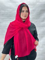 شال نخی کریشه تک رنگ شال مادام بلا