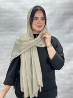 شال نخی کریشه تک رنگ شال مادام بلا