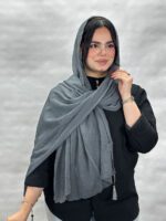 شال نخی کریشه تک رنگ شال مادام بلا