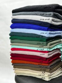 شال نخی کریشه تک رنگ شال مادام بلا