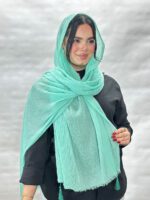 شال نخی کریشه تک رنگ شال مادام بلا