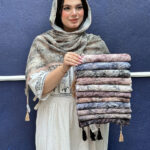 شال نخی طرحدار خنک برشکا