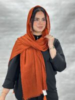 شال نخی کریشه تک رنگ شال مادام بلا