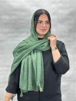 شال نخی کریشه تک رنگ شال مادام بلا