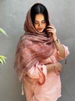 شال برشکا نخی تک رنگ
