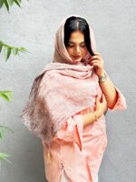 شال برشکا نخی تک رنگ