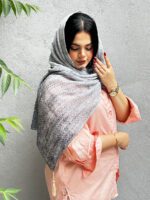 شال برشکا نخی تک رنگ
