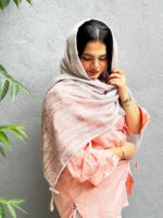 شال برشکا نخی تک رنگ